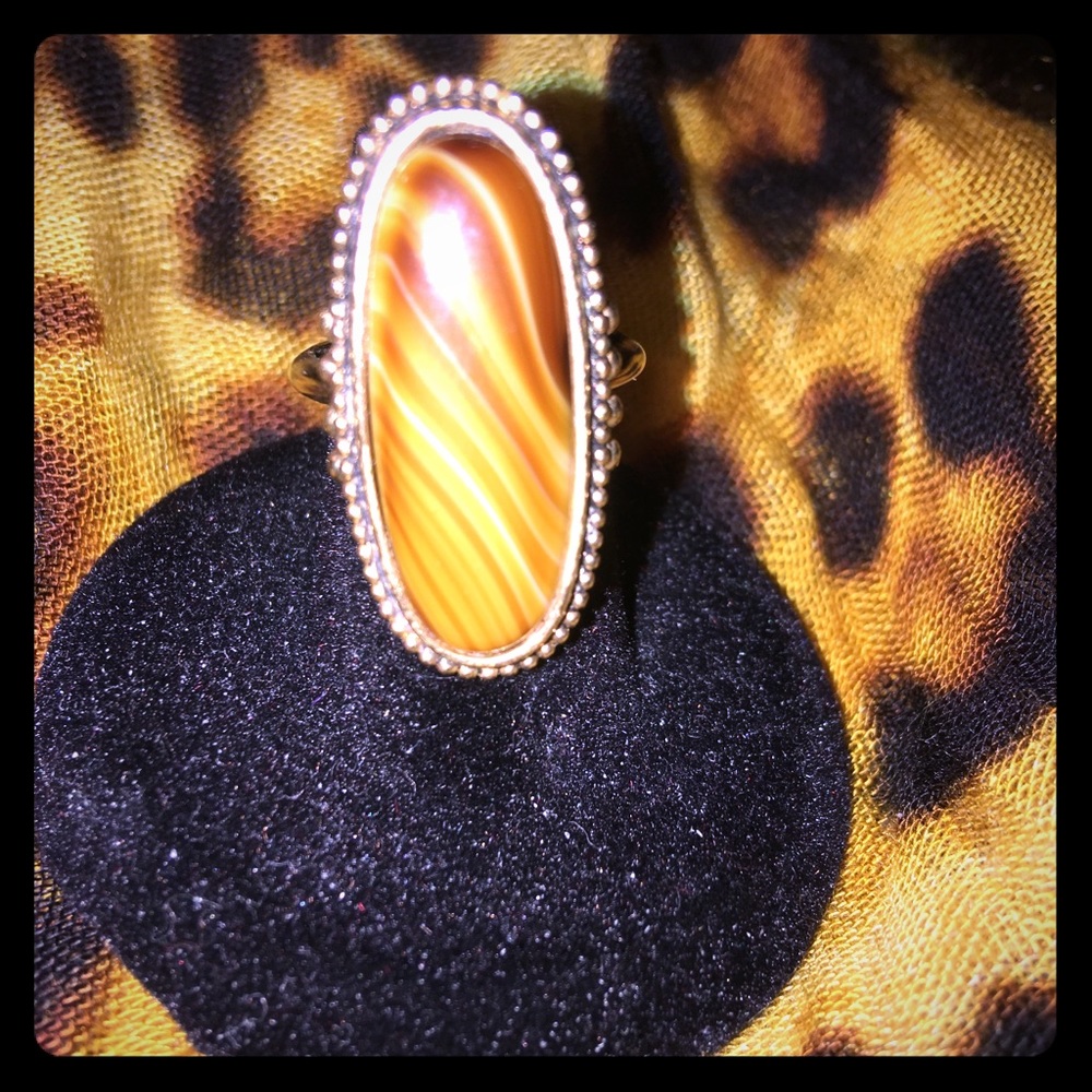 Agate look Carmel Swirl Ring